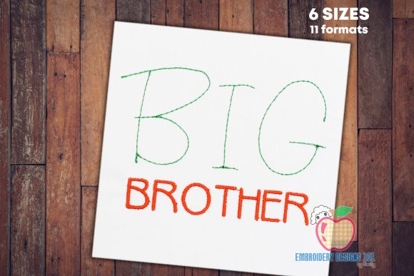 Big Brother Text Quick Stitch Review for Sweatshirts