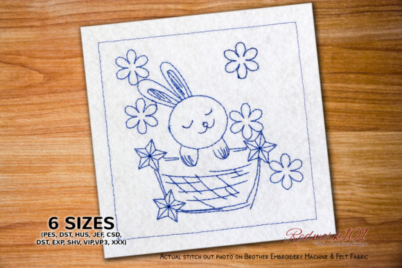 Cute Easter Bunny Redwork Review