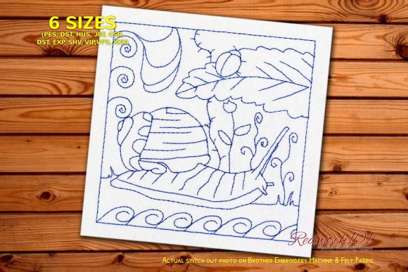 Cute Snail with Shell Embroidery Design Review