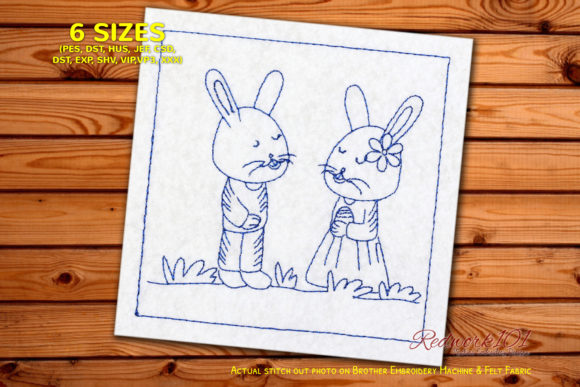 Easter Couple Redwork Review