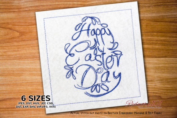 Happy Easter Embroidery Design for Personalized Gifts