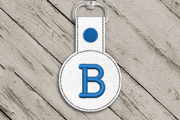 Letter B Round ITH Key Fob Applique Review