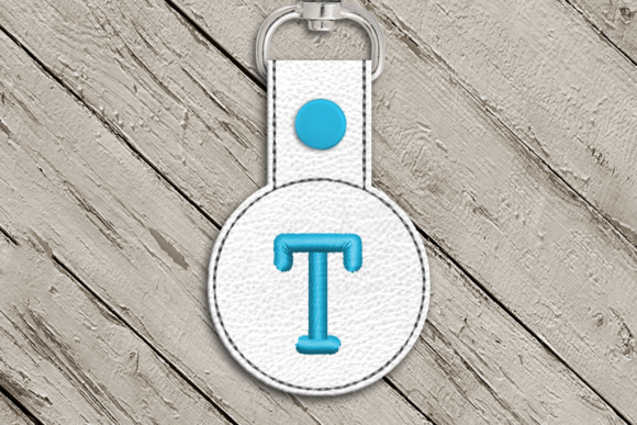 Letter T ITH Round Key Fob Applique Review