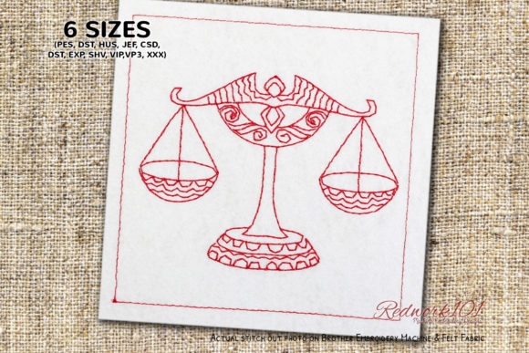 Libra the Scale Embroidery Design Review