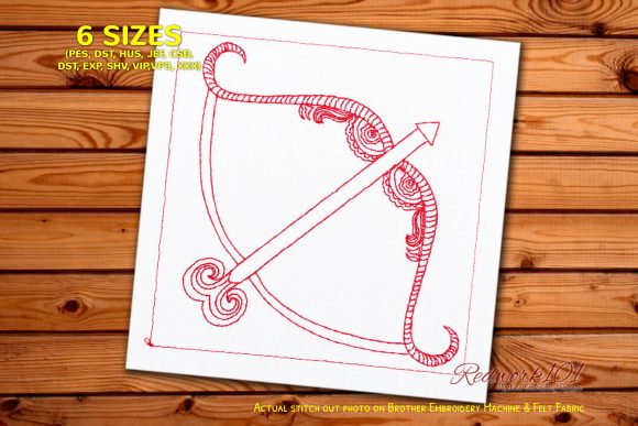 Sagittarius Zodiac Sign Redwork