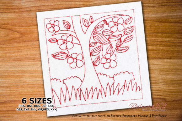 Tree Lineart for Seasonal Embroidery Projects